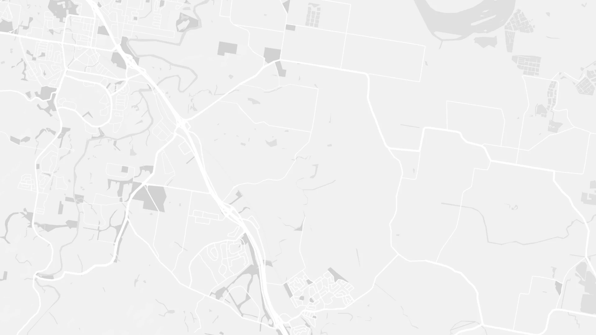 Map of the M1 corridor between Brisbane and the Gold Coast